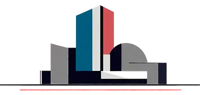 Minimalistic, iconic, Bauhaus geometric abstraction; used as an icon on the mini nav bar on the Product page template. It sort of looks like an actual manufacturing building that might print artwork. 